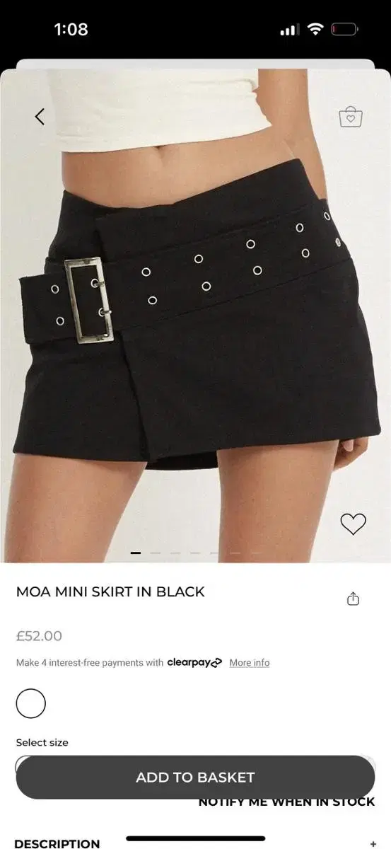 MOA MINI SKIRT IN BLACK